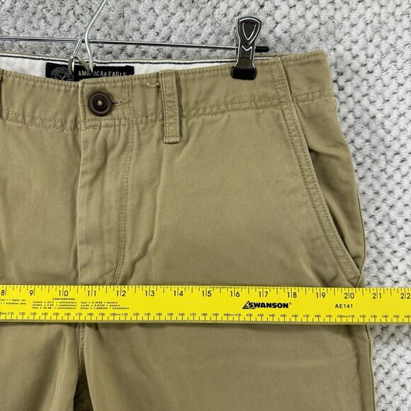 American Eagle Pants Men 32 (34X27) Khaki Beige The Original Boot Mid Rise - Picture 15 of 16